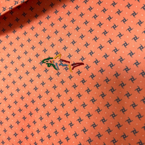 Greg Norman Orange Large Short Sleeve Polo Golf Shirt - Picture 2 of 8